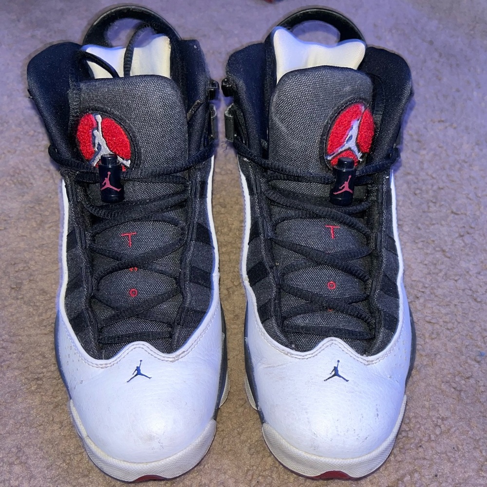 Retro Jordan red white and black